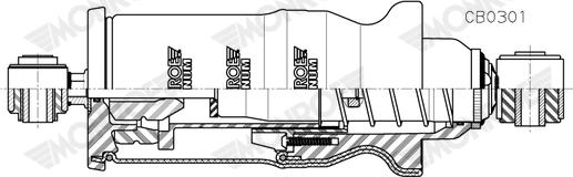 Monroe CB0301 - Гаситель, кріплення кабіни autocars.com.ua