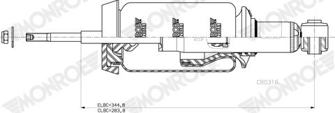 MONROE CB0316 - Гаситель, кріплення кабіни autocars.com.ua