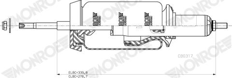 MONROE CB0317 - Гаситель, кріплення кабіни autocars.com.ua