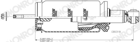 MONROE CB0318 - Гаситель, кріплення кабіни autocars.com.ua