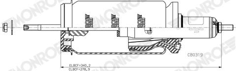 MONROE CB0319 - Гаситель, кріплення кабіни autocars.com.ua