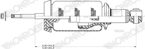 MONROE CB0325 - Гаситель, кріплення кабіни autocars.com.ua