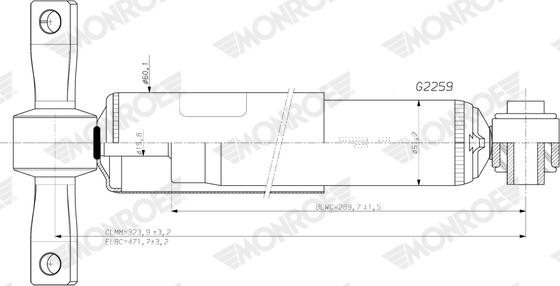 Monroe G2259 - Амортизатор avtokuzovplus.com.ua