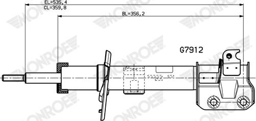 Monroe G7912 - Амортизатор autocars.com.ua