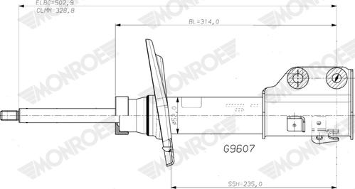 Monroe G9607 - Амортизатор avtokuzovplus.com.ua