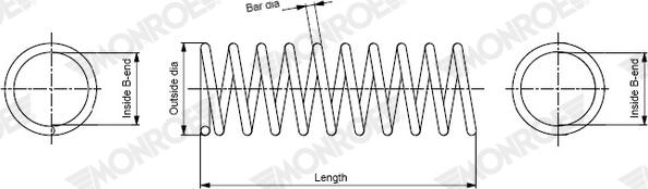 MONROE SP4990 - Пружина ходової частини autocars.com.ua