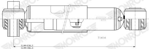 MONROE T1414 - Амортизатор autocars.com.ua