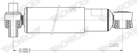 MONROE T5520 - Амортизатор autocars.com.ua