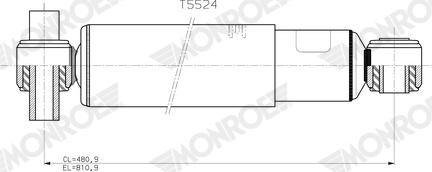 MONROE T5524 - Амортизатор autocars.com.ua