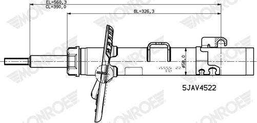 Monroe V4522 - Амортизатор autocars.com.ua