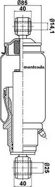 Montcada 0164540 - Гаситель, кріплення кабіни autocars.com.ua