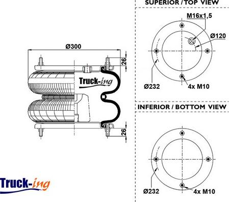 Montcada 0194365 - Кожух пневматичної ресори autocars.com.ua