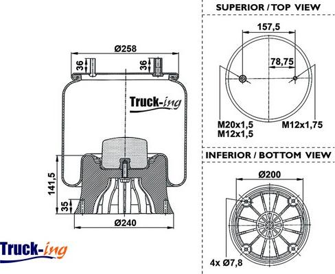 Montcada 0293162 - Кожух пневматичної ресори autocars.com.ua