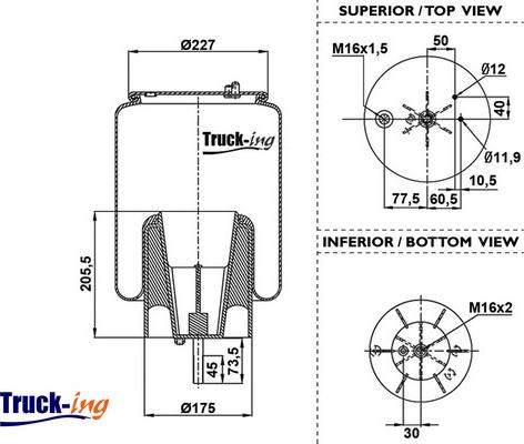 Montcada 0293505 - Кожух пневматичної ресори autocars.com.ua