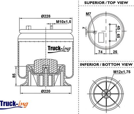 Montcada 0293592 - Кожух пневматичної ресори autocars.com.ua