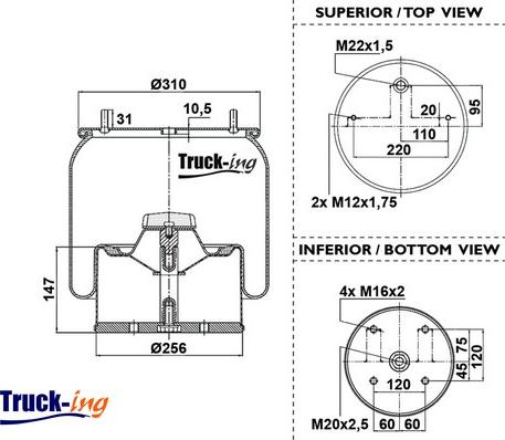 Montcada 0293612 - Кожух пневматичної ресори autocars.com.ua