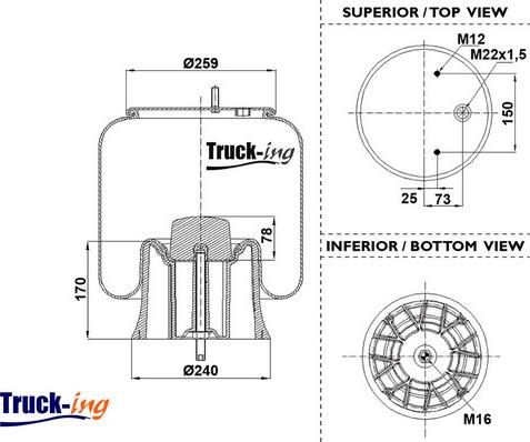 Montcada 0293685 - Кожух пневматичної ресори autocars.com.ua