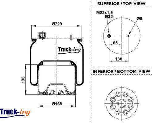 Montcada 0293822 - Кожух пневматичної ресори autocars.com.ua