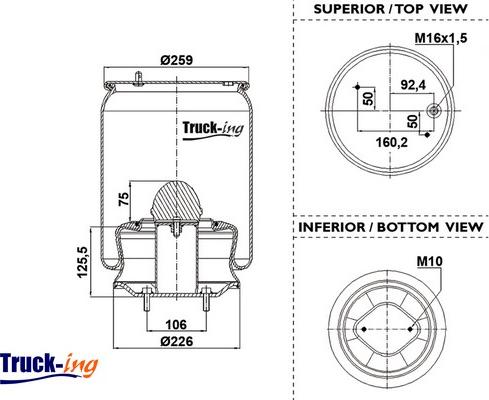 Montcada 0293955 - Кожух пневматичної ресори autocars.com.ua