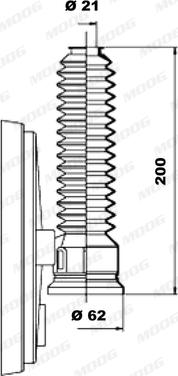 MOOG K150066 - Комплект пилника, рульове управління autocars.com.ua