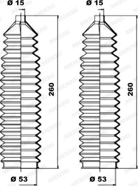 Moog K150118 - Комплект пыльника, рулевое управление avtokuzovplus.com.ua