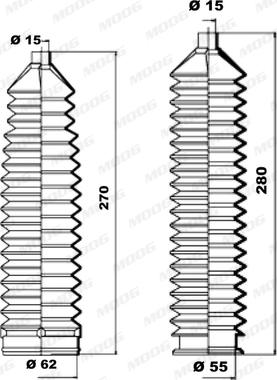 Moog K150120 - Комплект пыльника, рулевое управление avtokuzovplus.com.ua