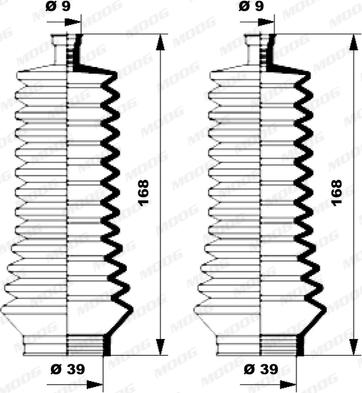 Moog K150134 - Комплект пыльника, рулевое управление avtokuzovplus.com.ua