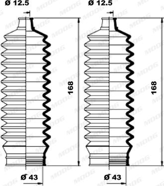 Moog K150145 - Комплект пыльника, рулевое управление avtokuzovplus.com.ua