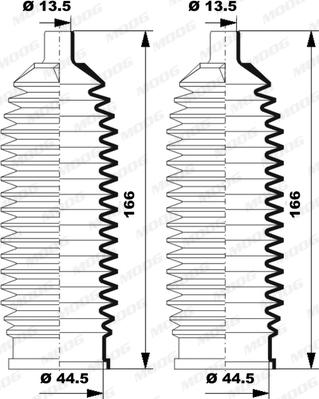 Moog K150245 - Комплект пыльника, рулевое управление avtokuzovplus.com.ua