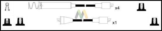 Motaquip LDRL1422 - Комплект проводов зажигания autodnr.net