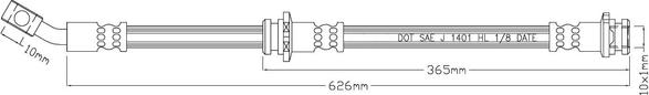 Motaquip LVBH1622 - Гальмівний шланг autocars.com.ua