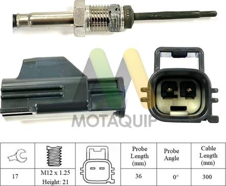 Motaquip LVET378 - Датчик, температура вихлопних газів autocars.com.ua