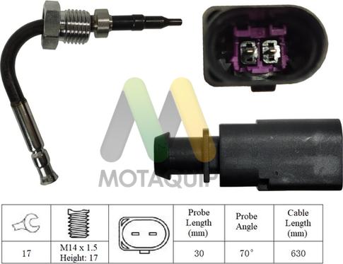 Motaquip LVET388 - Датчик, температура вихлопних газів autocars.com.ua