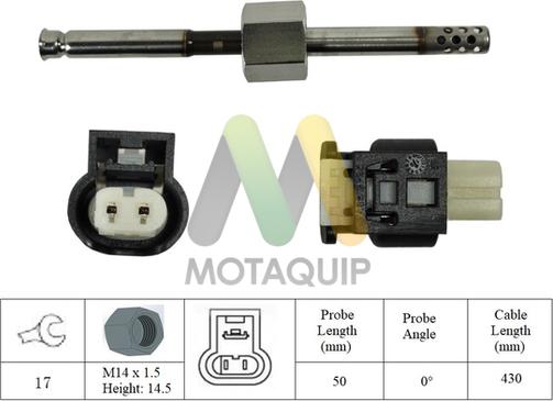 Motaquip LVET398 - Датчик, температура вихлопних газів autocars.com.ua