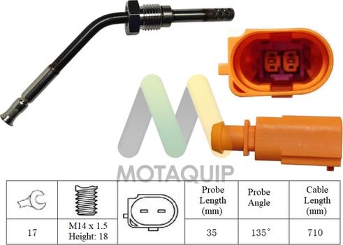 Motaquip LVET402 - Датчик, температура вихлопних газів autocars.com.ua