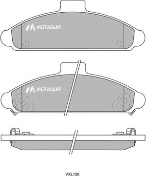 Motaquip LVXL126 - Тормозные колодки, дисковые, комплект autodnr.net