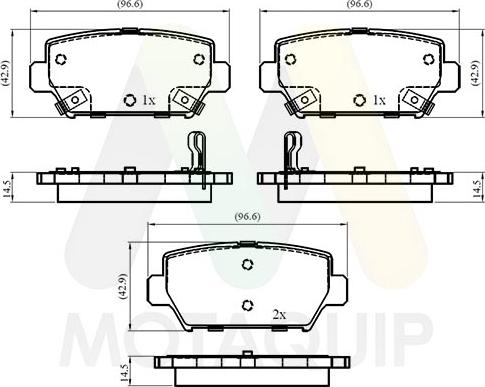 Motaquip LVXL2094 - Гальмівні колодки, дискові гальма autocars.com.ua