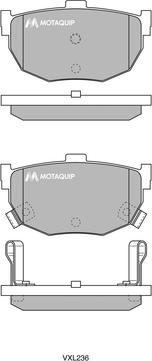 Motaquip LVXL236 - Гальмівні колодки, дискові гальма autocars.com.ua