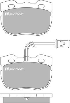 Motaquip LVXL385 - Гальмівні колодки, дискові гальма autocars.com.ua