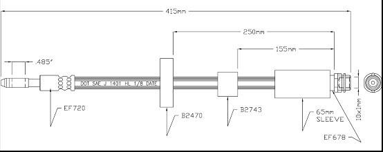 Motaquip VBH1091 - Тормозной шланг autodnr.net