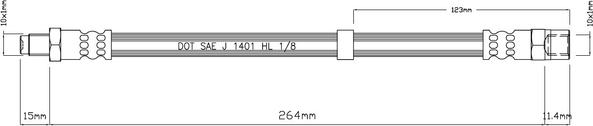 Motaquip VBH1101 - Гальмівний шланг autocars.com.ua