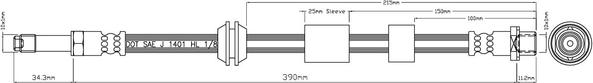 Motaquip VBH1157 - Тормозной шланг autodnr.net