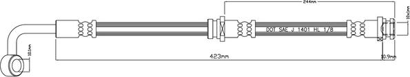 Motaquip VBH1176 - Гальмівний шланг autocars.com.ua