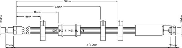 Motaquip VBH762 - Гальмівний шланг autocars.com.ua