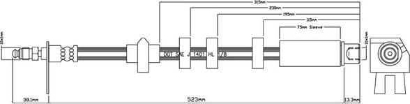 Motaquip VBH809 - Тормозной шланг autodnr.net