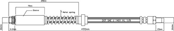 Motaquip VBH913 - Тормозной шланг autodnr.net