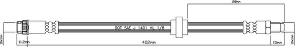 Motaquip VBJ106 - Гальмівний шланг autocars.com.ua