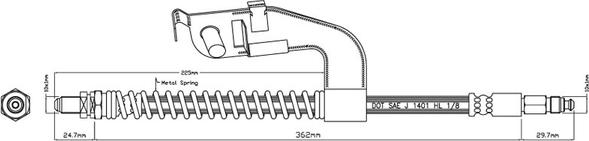 Motaquip VBJ171 - Гальмівний шланг autocars.com.ua