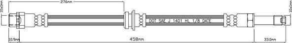 Motaquip VBJ311 - Гальмівний шланг autocars.com.ua