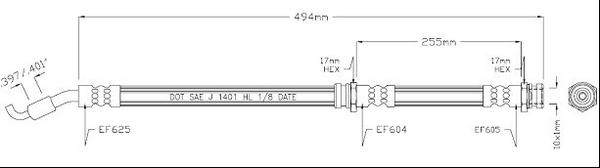 Motaquip VBJ394 - Тормозной шланг autodnr.net